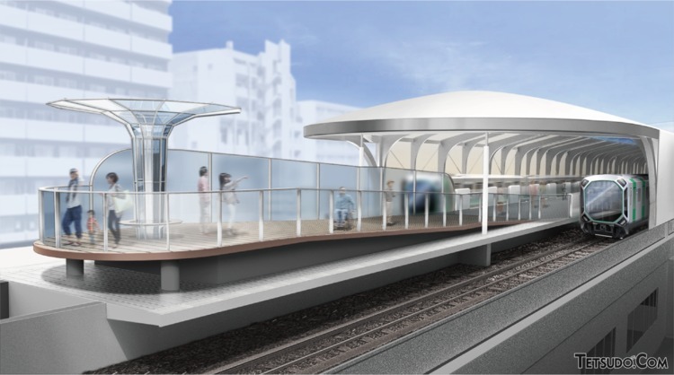 展望デッキを設置する大阪港駅（イメージ）