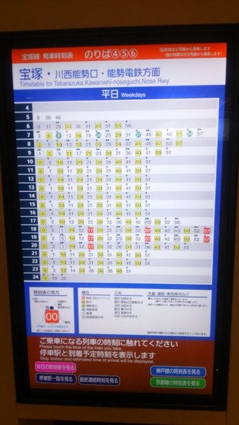 阪急 梅田駅 タッチパネル式時刻表 導入 の投稿写真 1枚目 鉄道コム