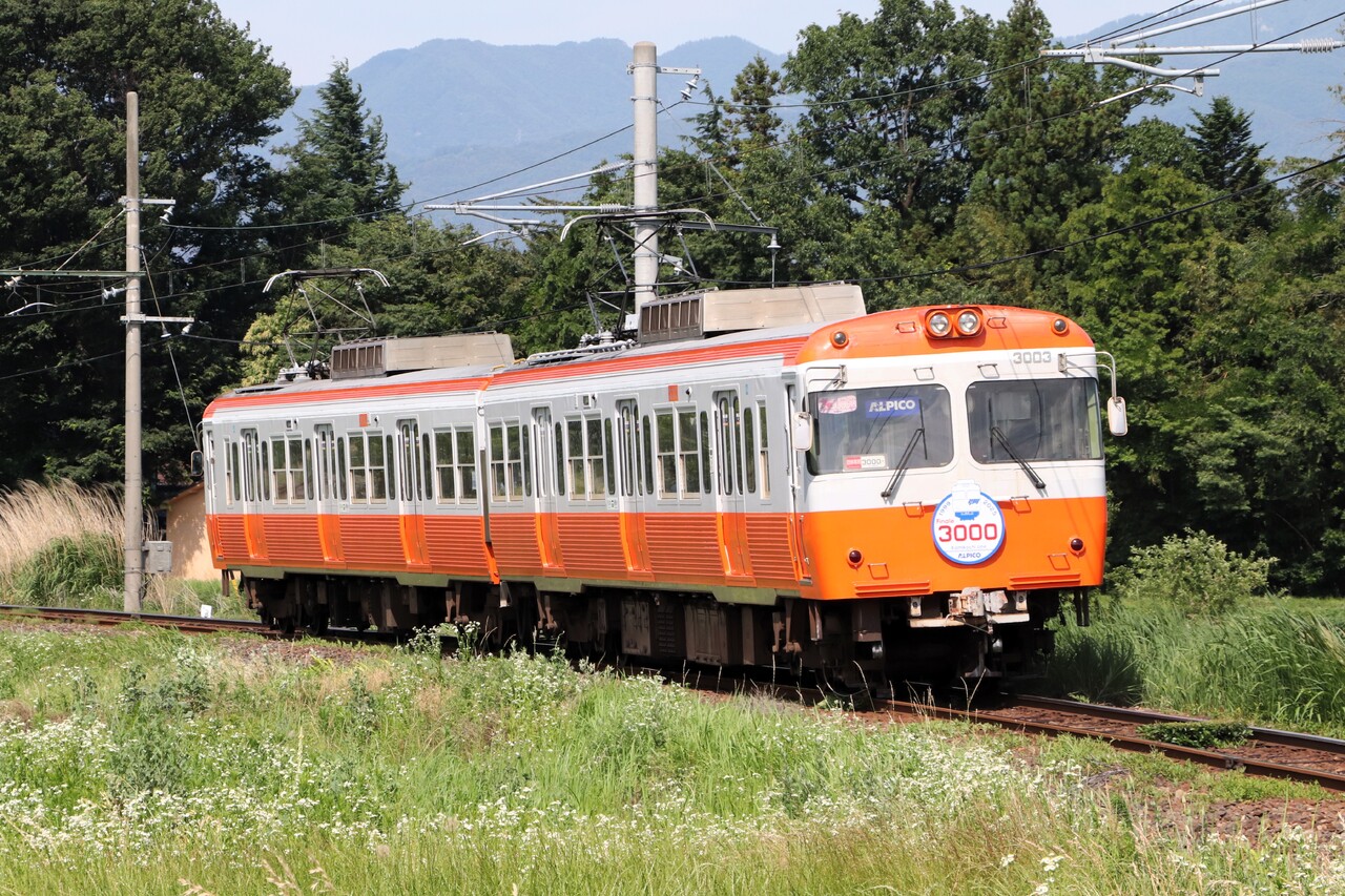 ☆あアルピコ交通☆運転台副標／京王3000形前面方向幕風