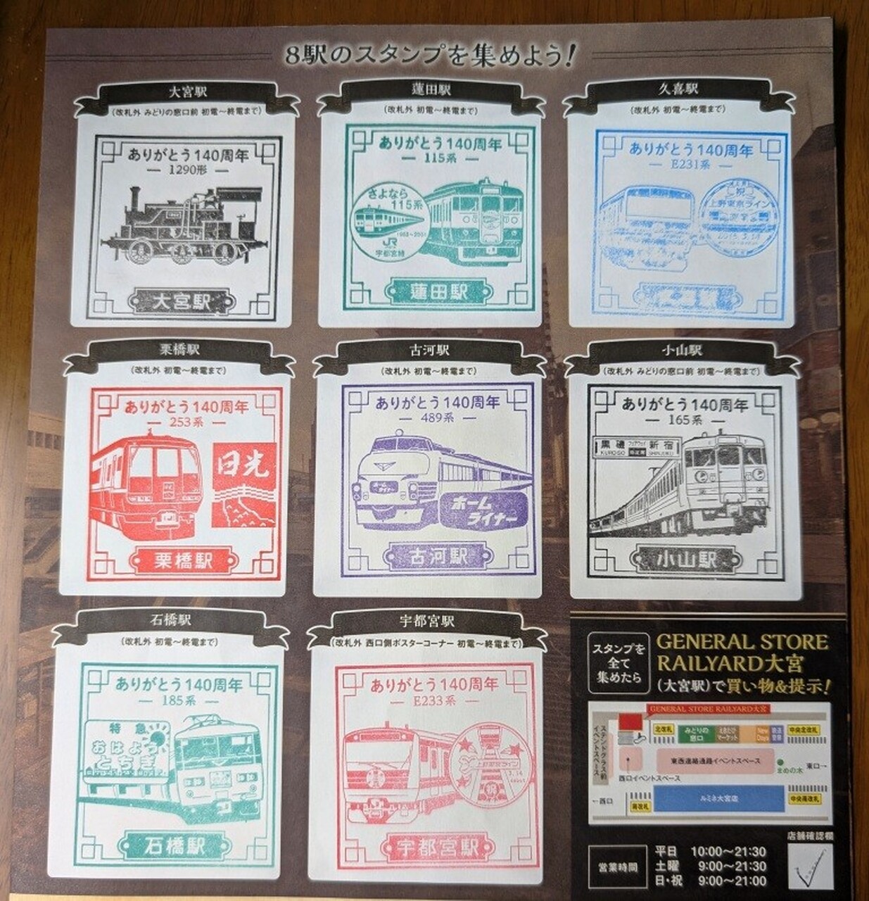 宇都宮線 開業140周年スタンプラリー」の投稿写真（4枚目） - 鉄道コム