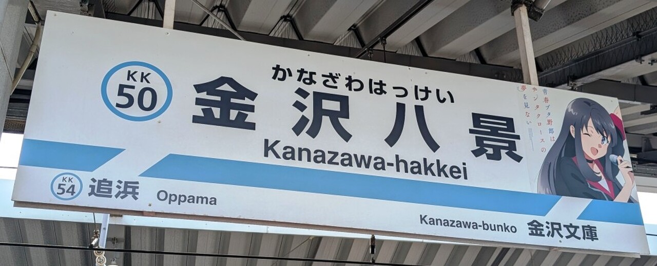 京急 青ブタコラボ駅名看板装飾 実施」の投稿写真（2枚目） - 鉄道コム