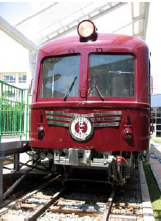 東武博物館の新展示車両　特急電車モハ5701号愛称「ネコひげ」