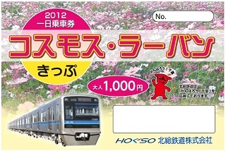コスモス・ラーバンきっぷ1日乗車券