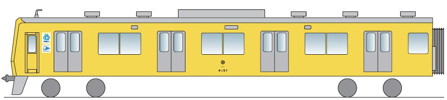 黄色い6000系電車（イメージ）