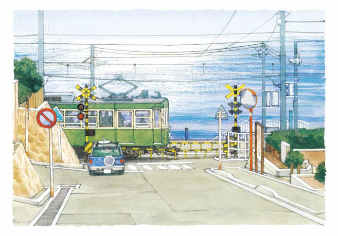 江ノ電カレンダー（7月・8月イメージ）
