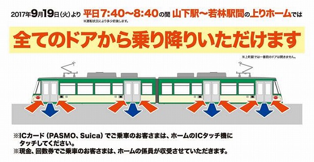 世田谷線ラッシュ時乗降方法変更