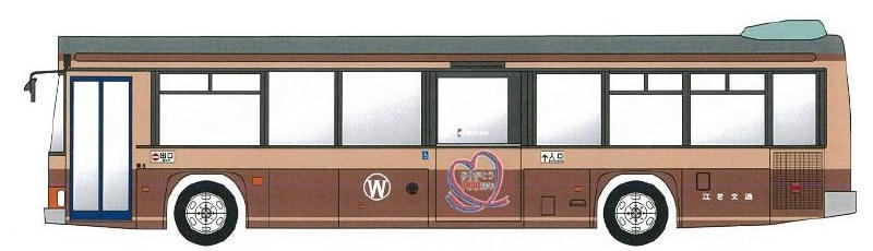江若鉄道カラーラッピングバス（イメージ）