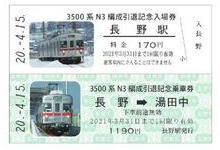 記念入場券・乗車券（イメージ）