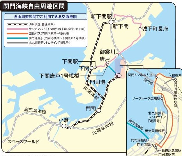 関門海峡自由周遊区間