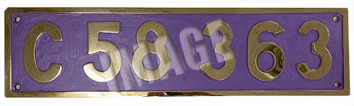紫色ナンバープレート（イメージ）