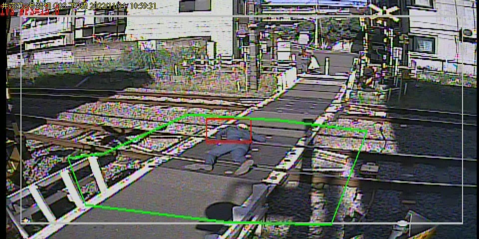 3D画像解析踏切監視システム 検知イメージ