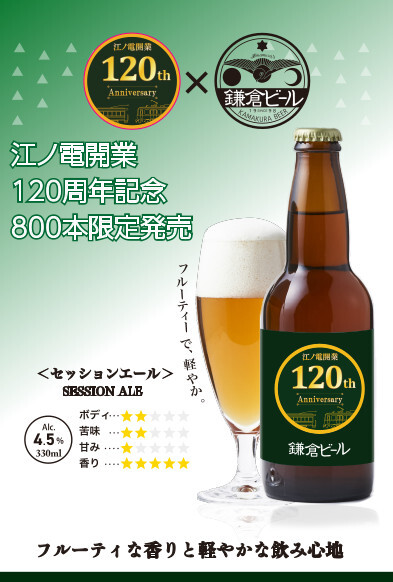 江ノ電120周年記念ビール