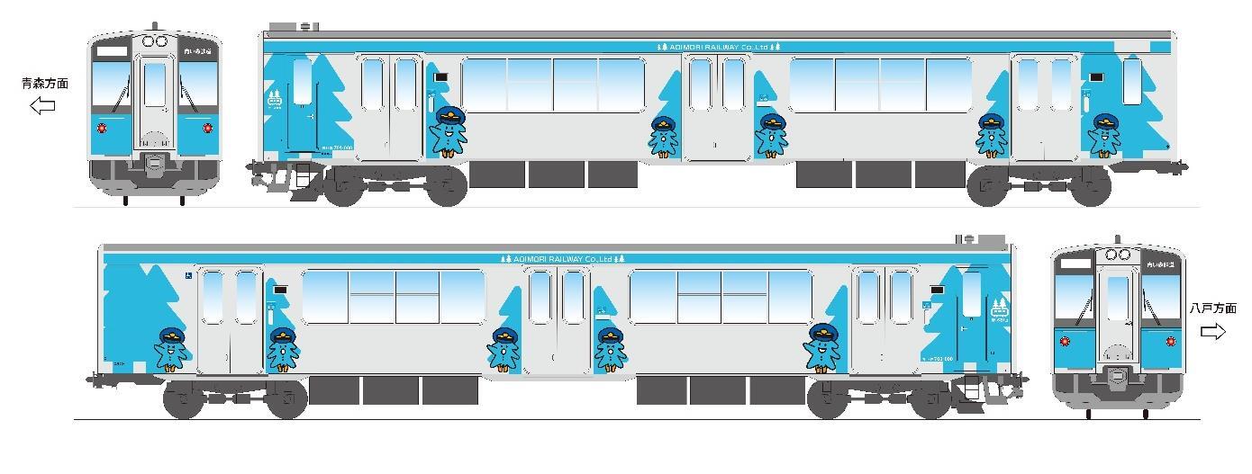 青い森701系 新ラッピングデザイン車両（イメージ）