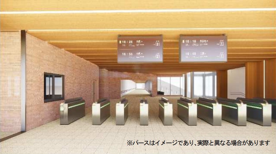 駅舎内装・改札付近のイメージ（画像：JR北海道）