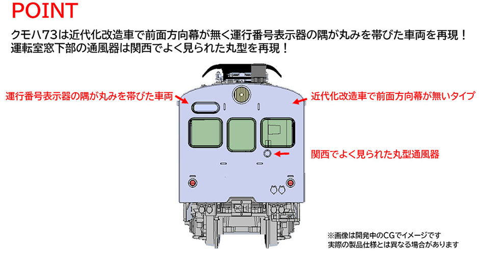 TOMIX 国鉄 72・73形（先頭部CGイメージ）