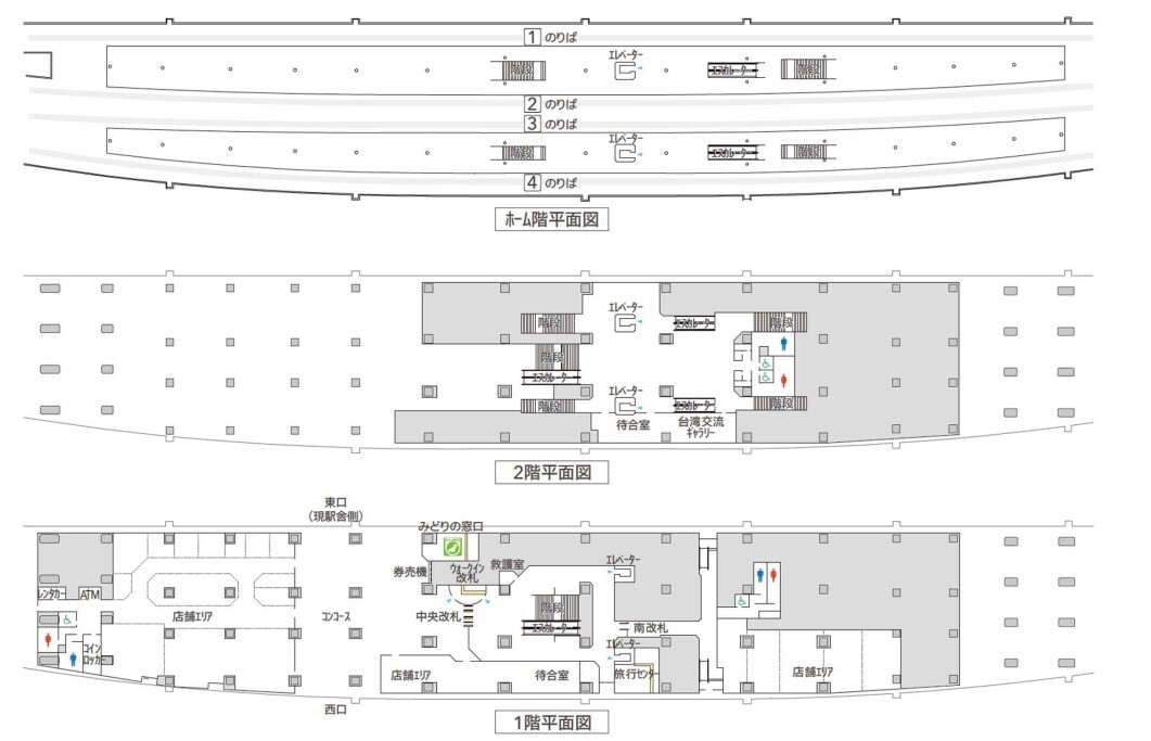 新・松山駅の平面図