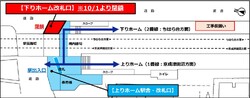 京成稲毛駅 下り線改札口 一時閉鎖