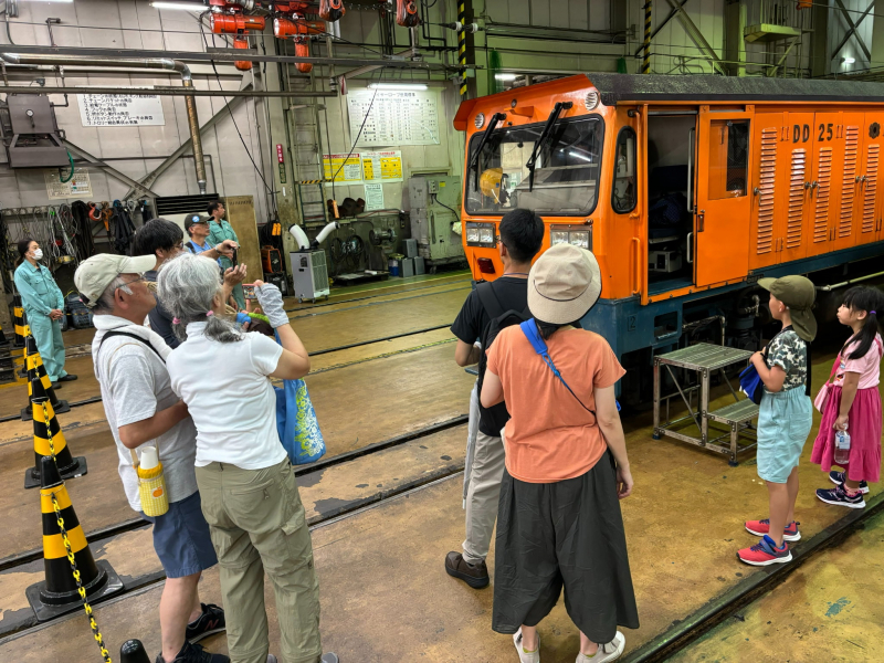 トロッコ電車車庫見学会（イメージ）