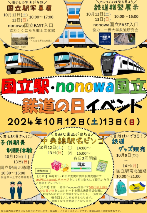 国立駅・nonowa国立 鉄道の日イベント