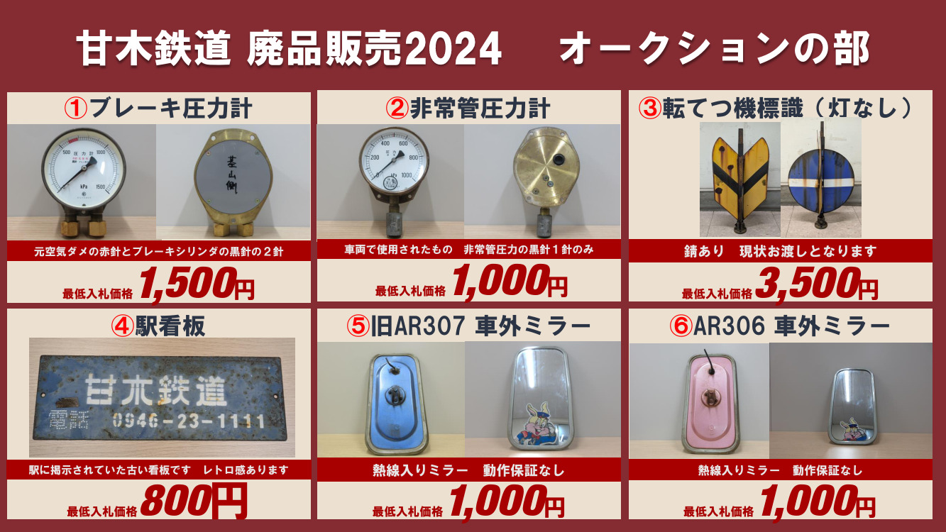 鉄道廃品販売 オークションの部