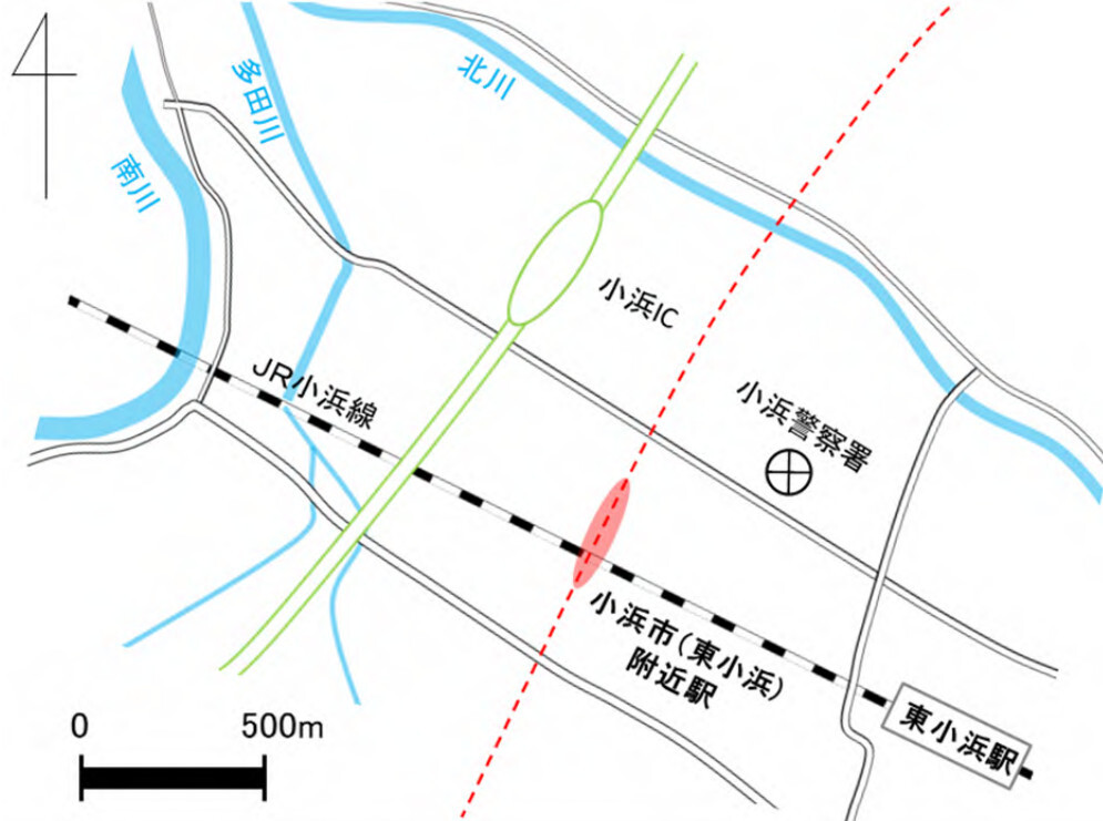 小浜市駅の平面図