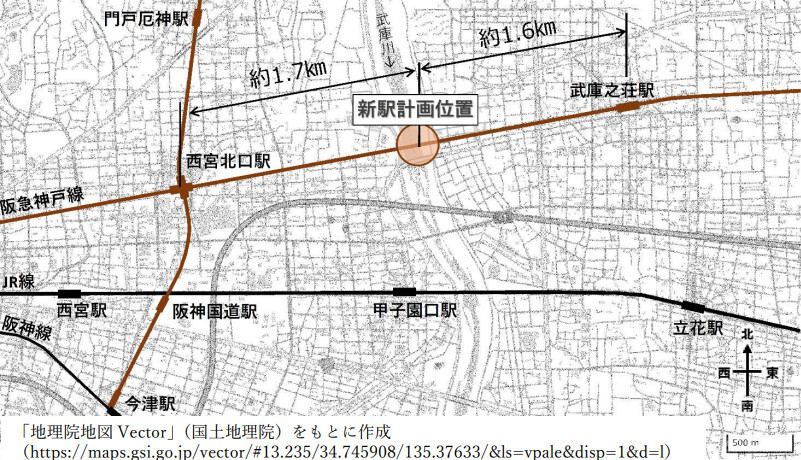新駅設置計画箇所位置図