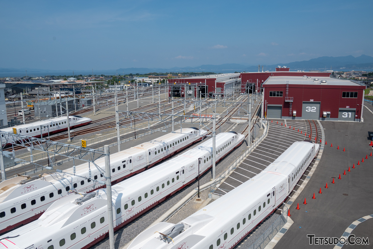 「かもめの巣」の愛称もある大村車両基地