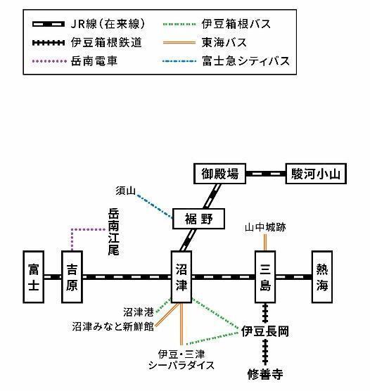静岡東部エリア版 フリーエリア
