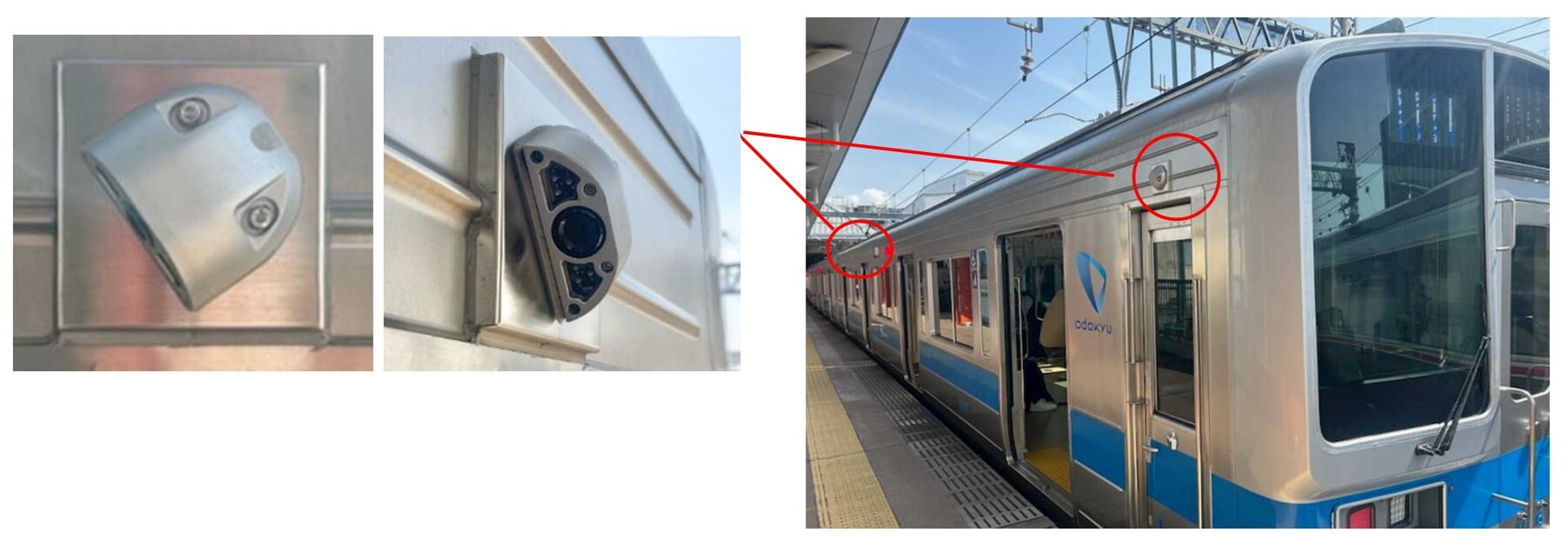ワンマン運転対応車の車両側方カメラ