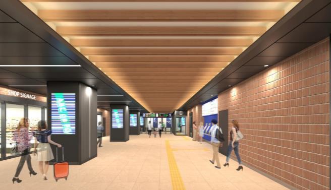 リニューアル後の新札幌駅改札外コンコース(イメージ)(画像:JR北海道)