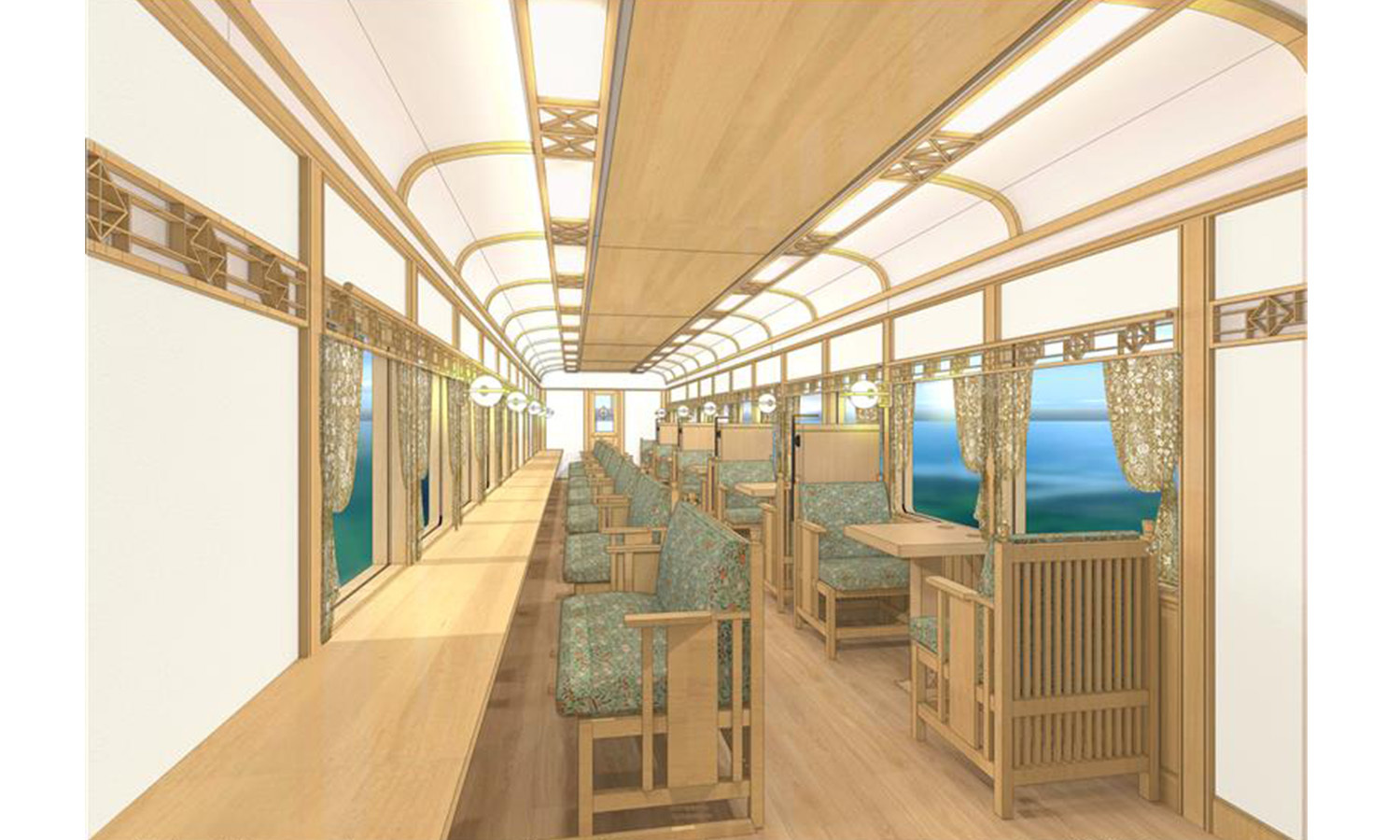 新たな観光列車の車内(イメージ)