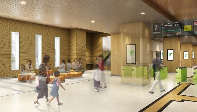 新駅改札外休憩スペース（イメージ）
