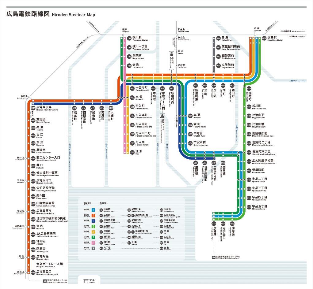 駅前大橋ルート開業後の路線図