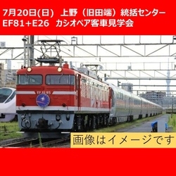 尾久駅 EF81・カシオペア見学会