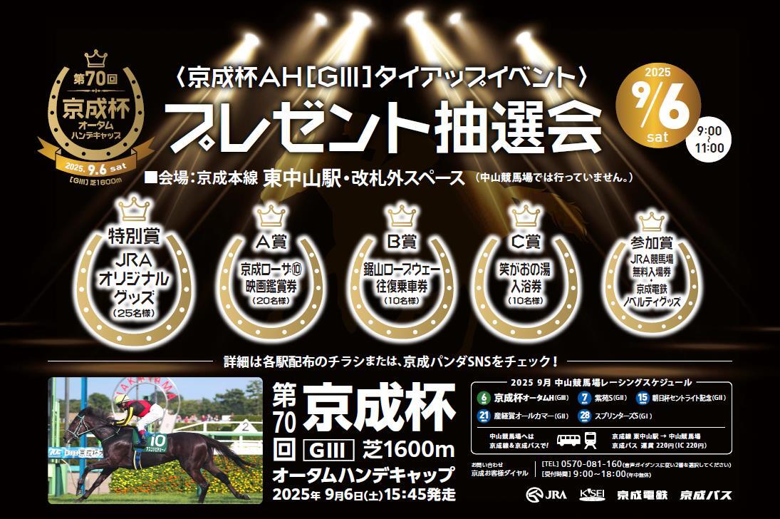 京成 東中山駅 中山競馬場コラボ プレゼント抽選会（2025年9月6日