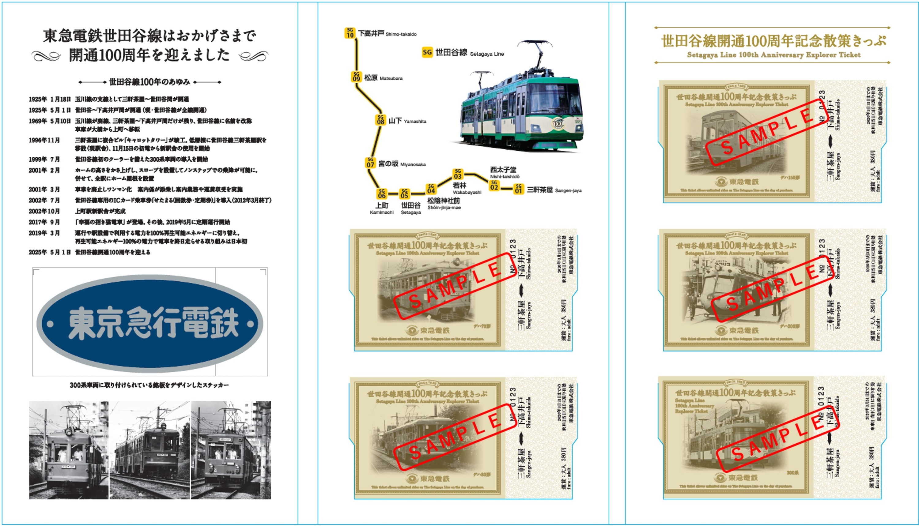 東急 世田谷線散策きっぷセット 発売（2025年10月11日～） - 鉄道コム