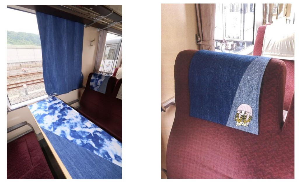 デニム素材を使用した鉄道車両が登場 井原鉄道、特別企画車両「デニム