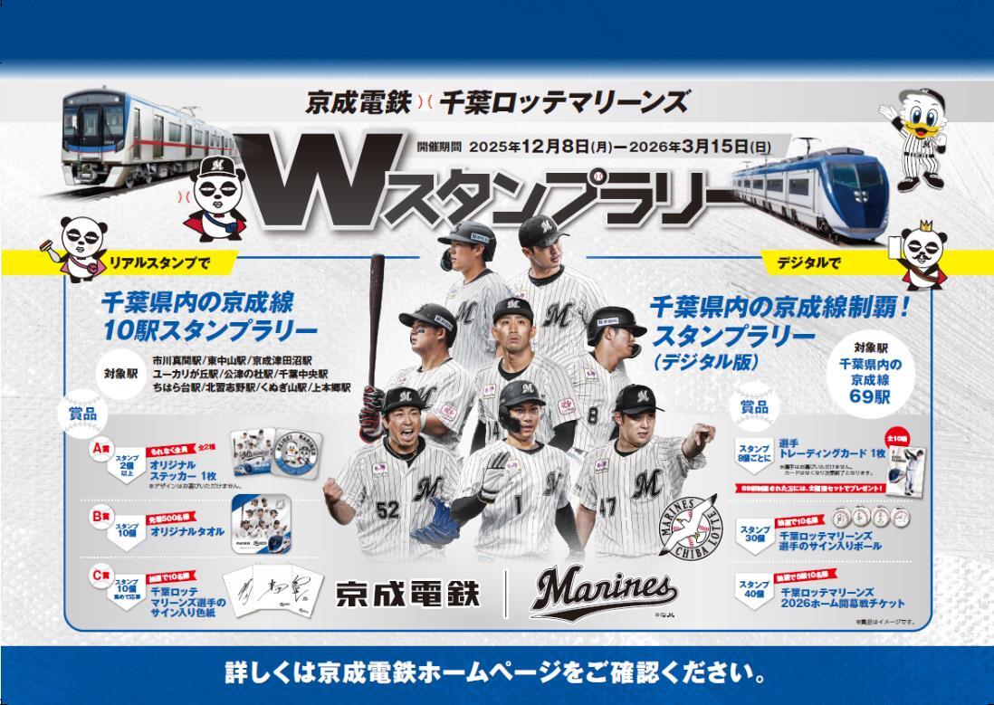 京成・千葉ロッテマリーンズ Wスタンプラリー（2025年12月8日