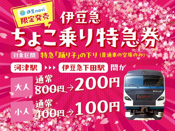 伊豆急行 ちょこ乗り特急券 第2弾 発売（2026年2月1日～） - 鉄道コム