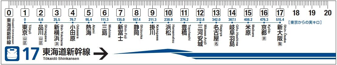 東海道新幹線など 路線図定規 販売（2026年2月6日～） - 鉄道コム
