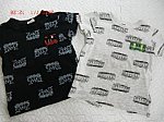 SHORH KIDS機関車&電車柄半袖Tシャツ2枚セット☆100サイズ畳めるポケットワッペン刺繍江ノ電山手線デゴイチ汽車プラレール黒グレー赤緑黄色