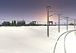 仮想日本海縦幹線雪景色完成夜明け前 3