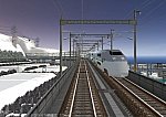 仮想日本海縦幹線雪景色夜明け前E1MAX系1