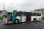 愛の家車庫に到着した西鉄バス