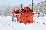 北陸本線にてラッセル車が試運転を実施。