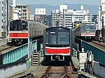 大阪メトロ御堂筋線新大阪駅で並ぶ、御堂筋線3系式（10A系・30000系・21系）