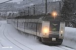 501レ　急行きたぐに　583系（西日本2代目更新色）　塚山～越後岩塚　2011.03.05