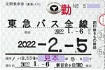 東急バス全線定期券小田急バス新百合ヶ丘案内所発行