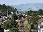 4-8・b-IMG_5715・ななつ星in九州＋ゆふ２号・阿蘇駅・