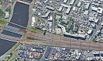 東海道線鶴見駅周辺現示系統図製作3航空写真1